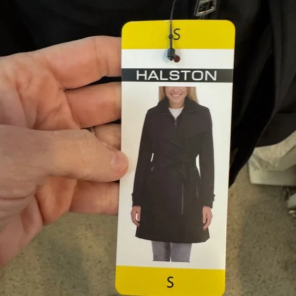 Halston Heritage Black Trench Coat - Picture 8 of 8